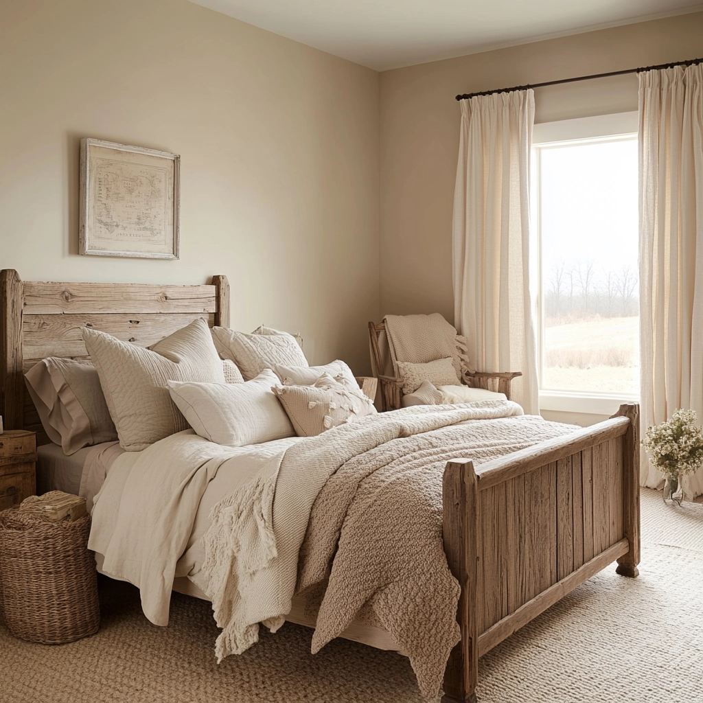 beige and pastel bedroom 29