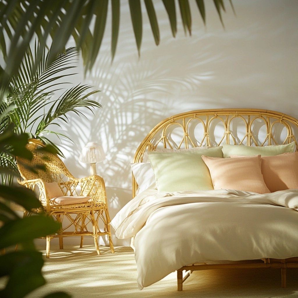 beige and pastel bedroom 39