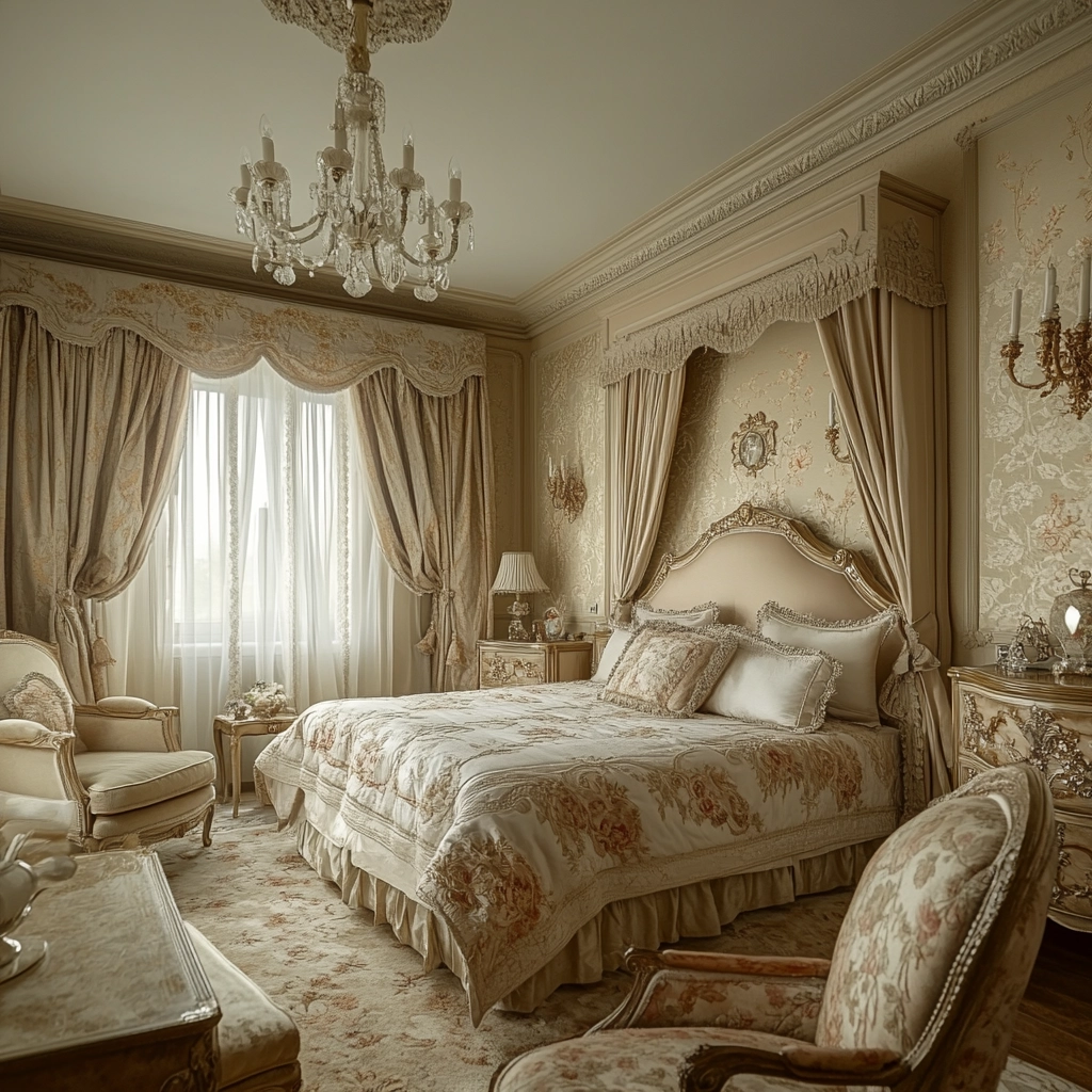 beige and pastel bedroom 41