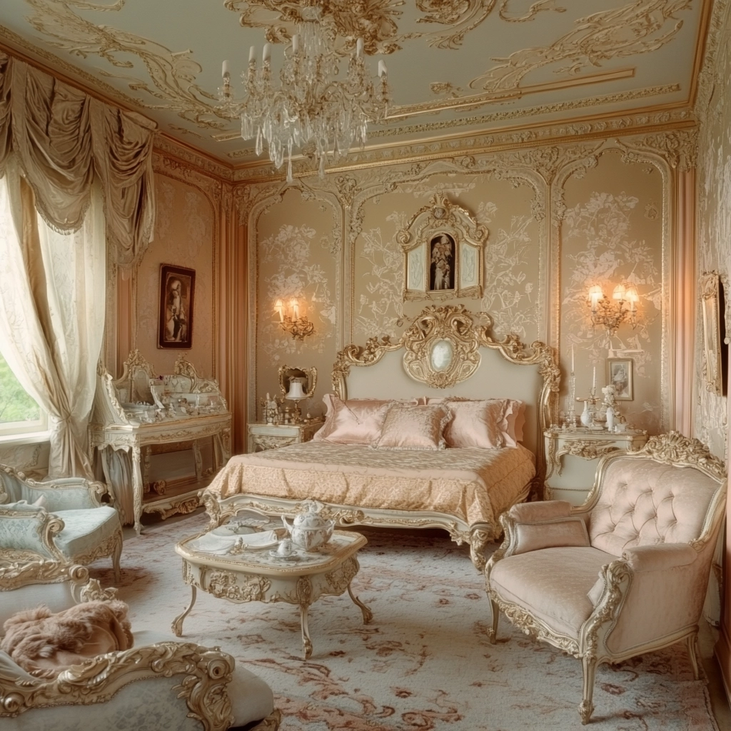 beige and pastel bedroom 42