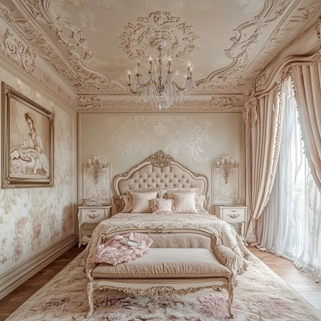 beige and pastel bedroom 43