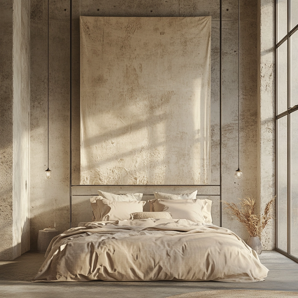beige and pastel bedroom 49