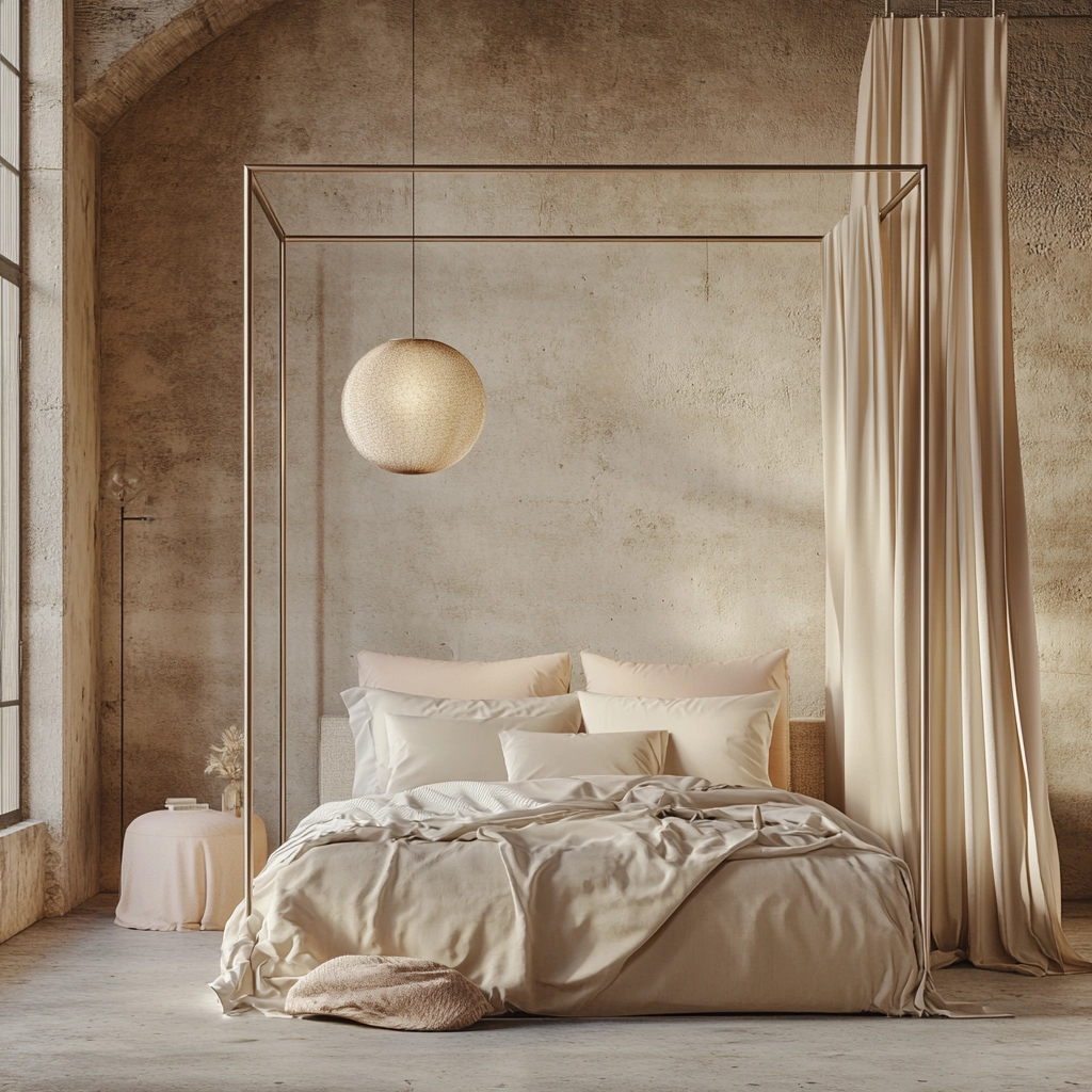 beige and pastel bedroom 51