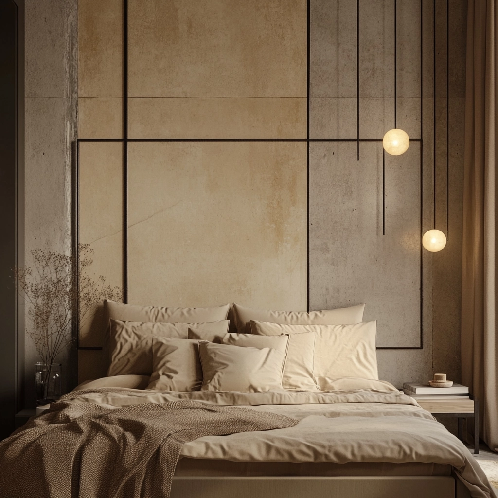 beige and pastel bedroom 52