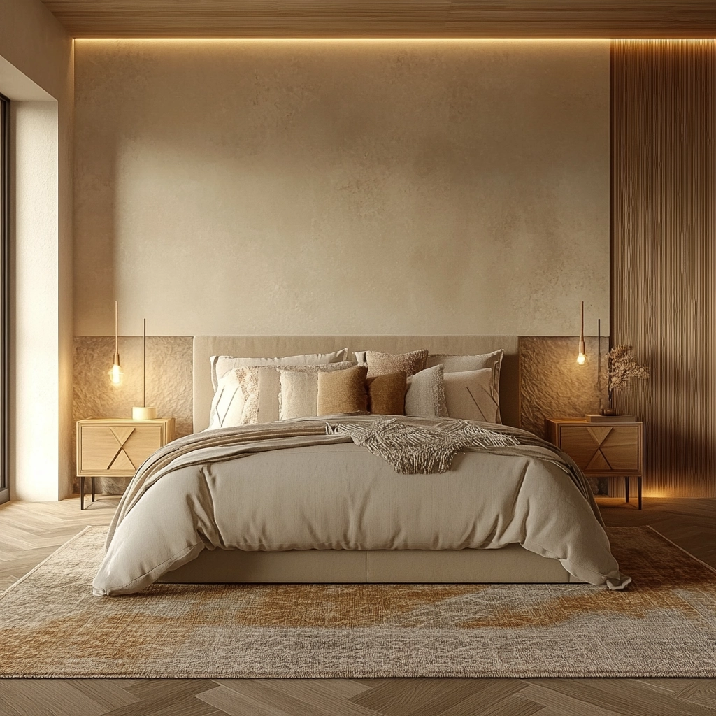 beige and pastel bedroom 6
