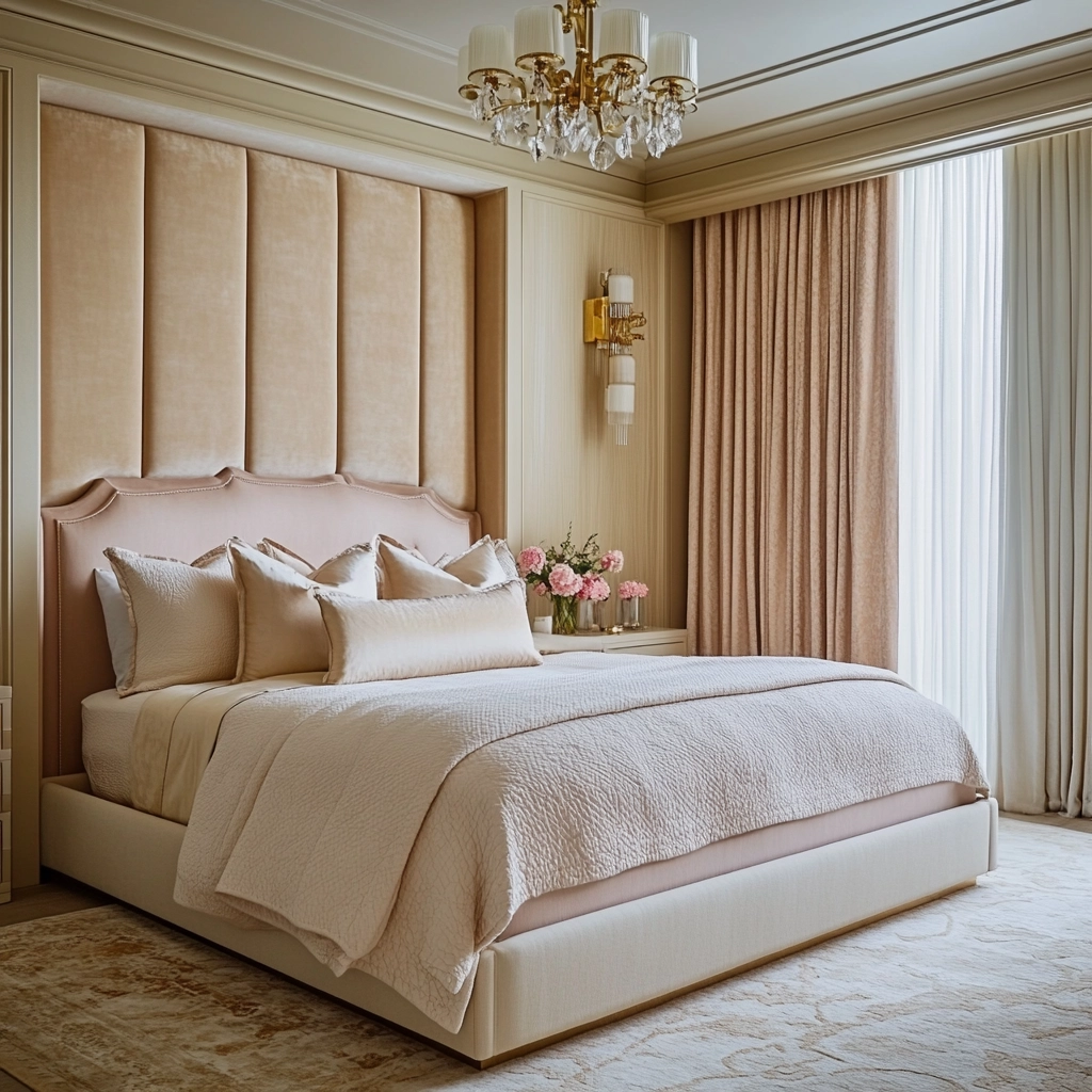 beige and pastel bedroom 69