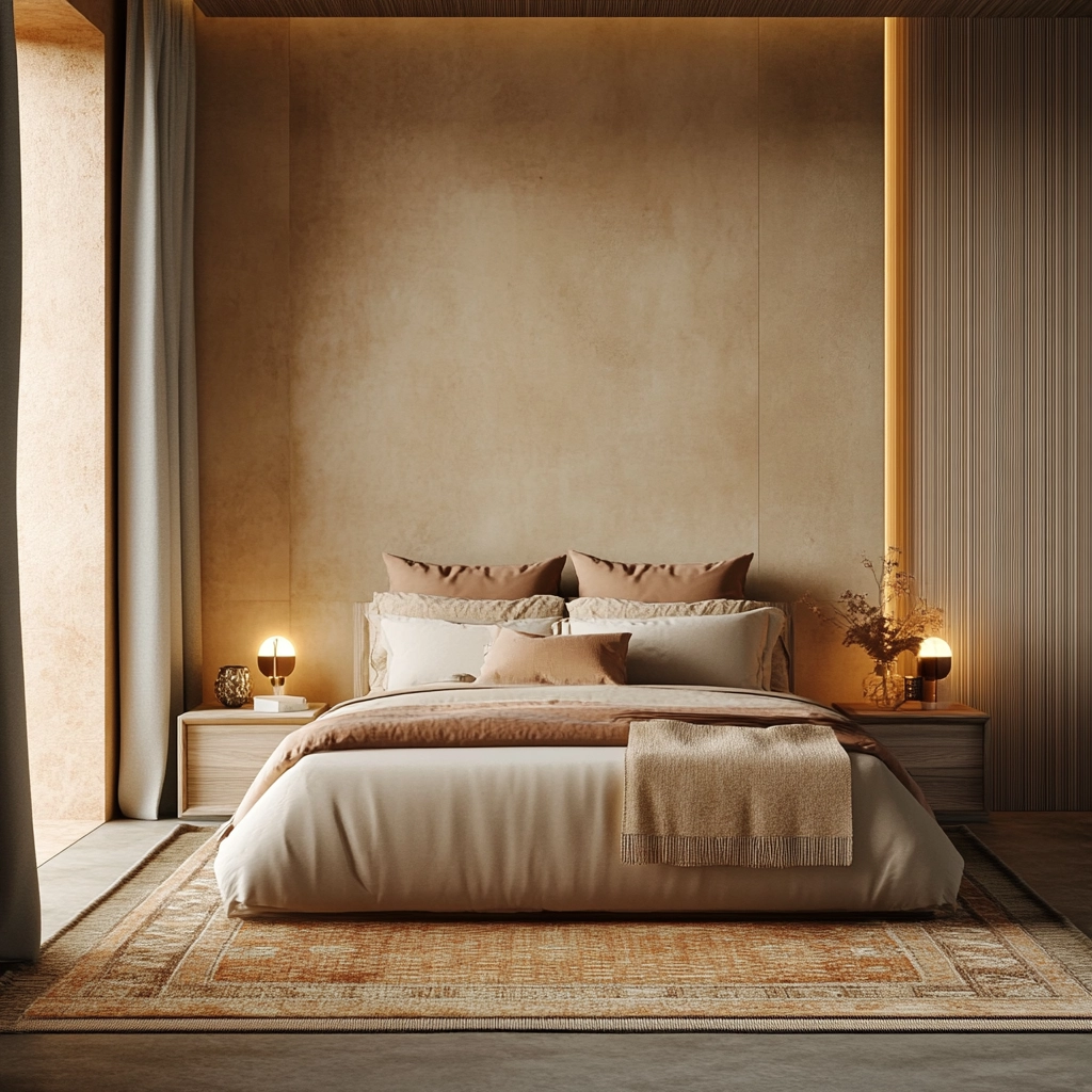 beige and pastel bedroom 7