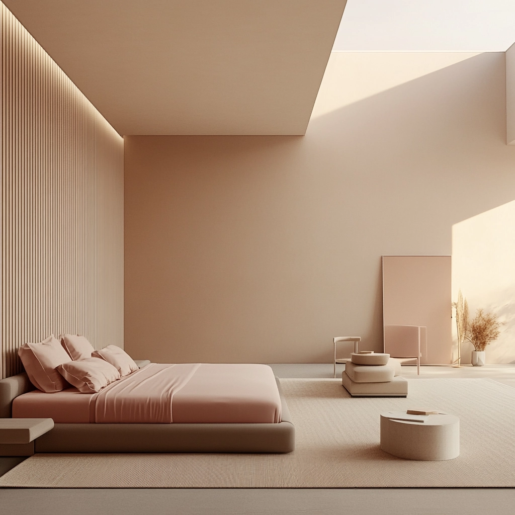 beige and pink bedroom 23