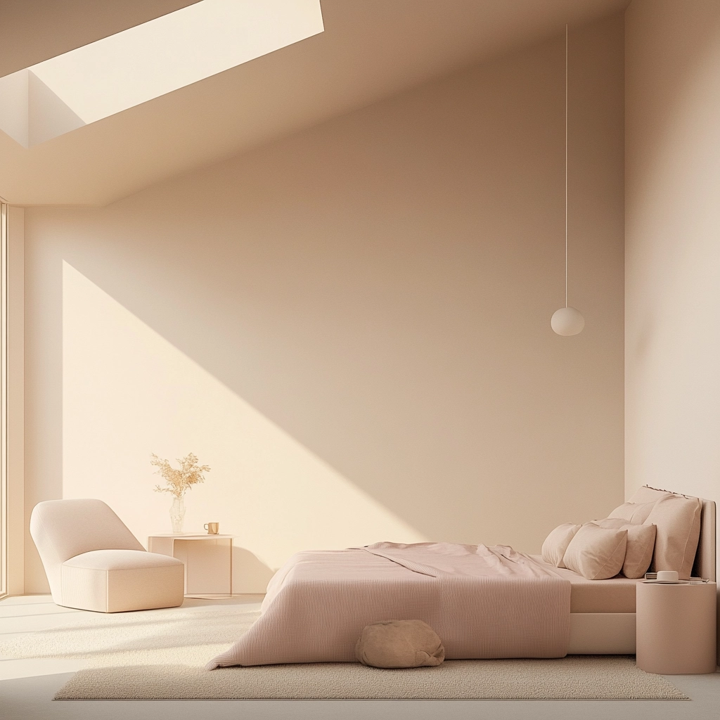 beige and pink bedroom 24
