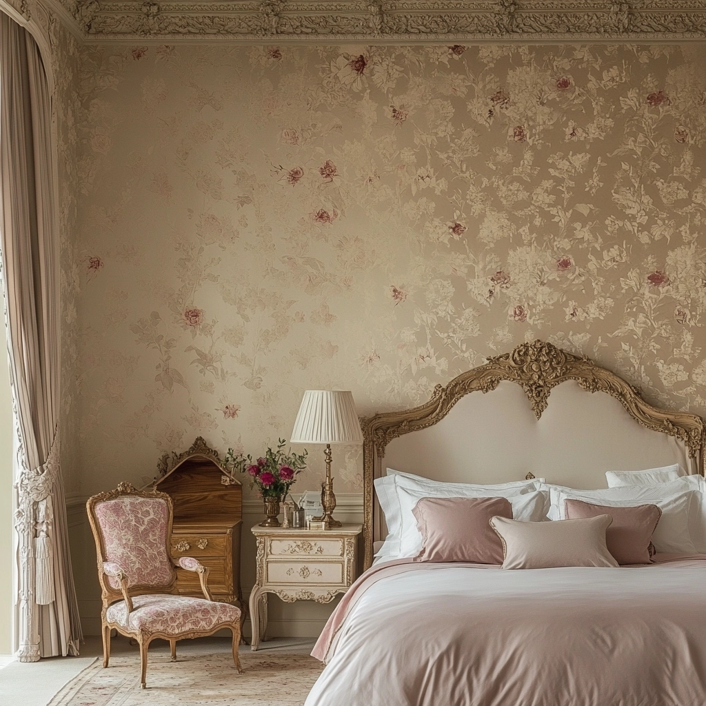beige and pink bedroom 27