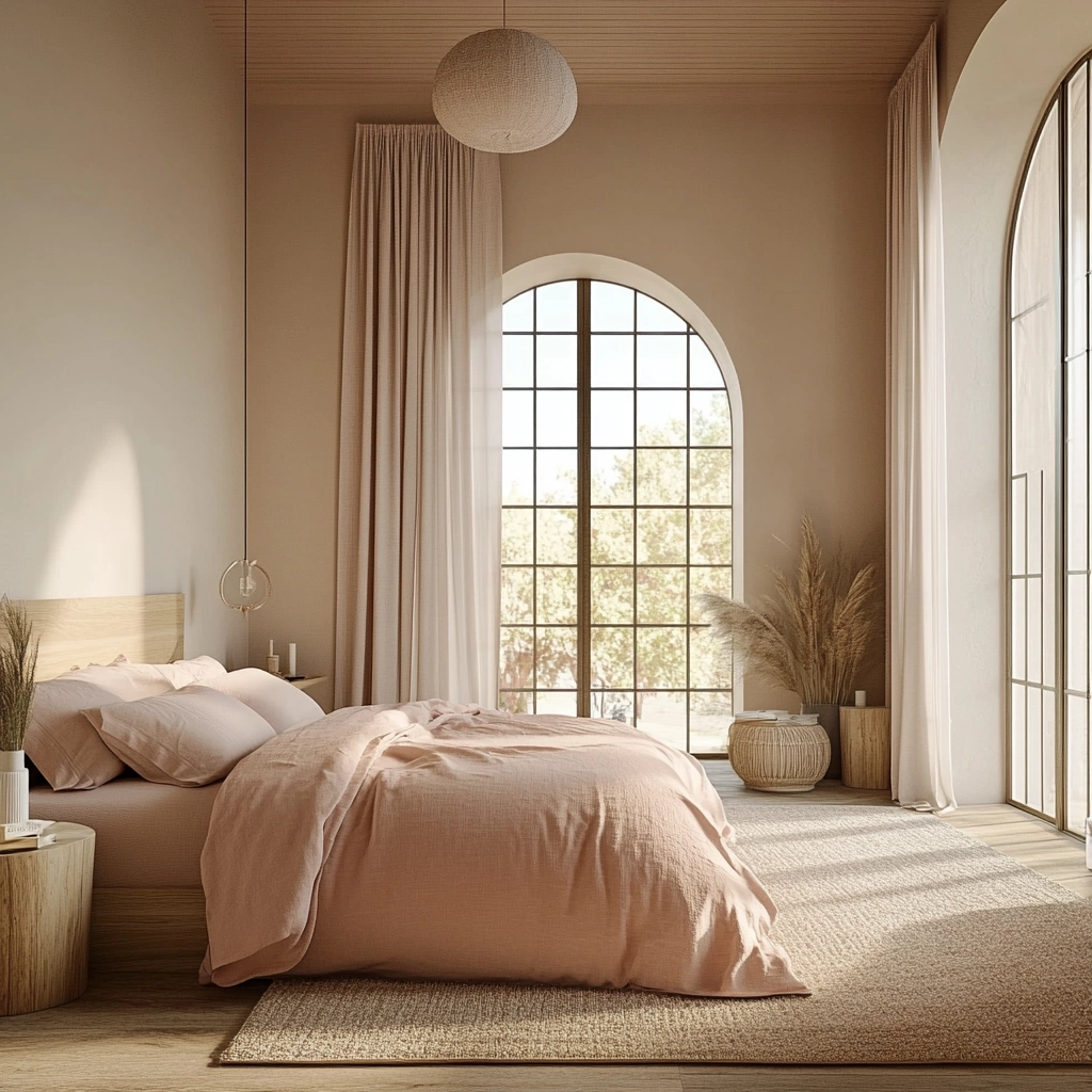 beige and pink bedroom 3