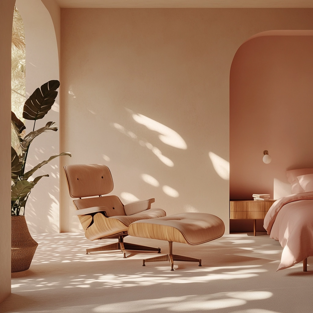 beige and pink bedroom 34