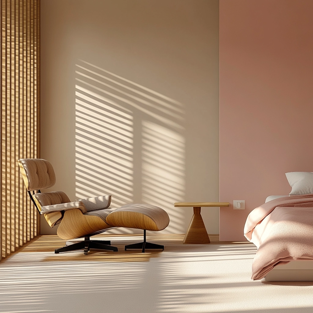 beige and pink bedroom 35