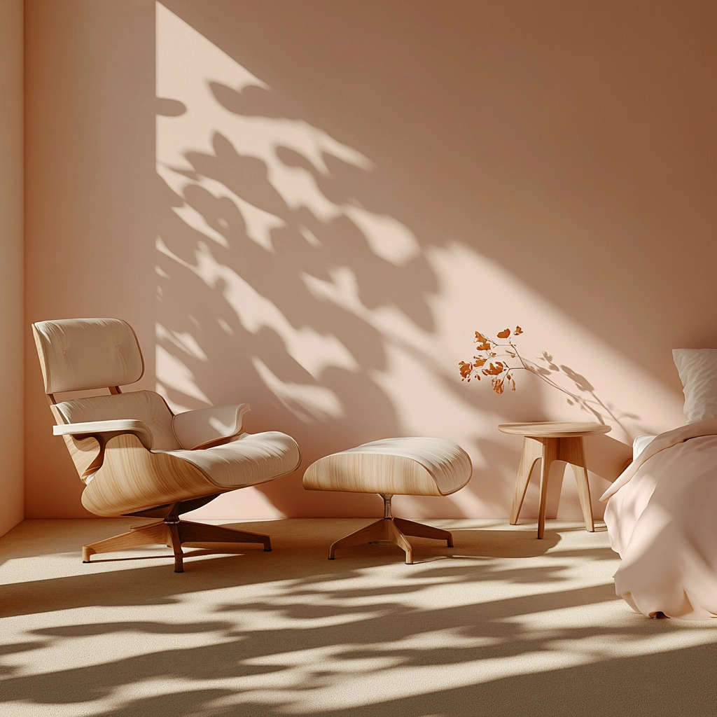 beige and pink bedroom 36