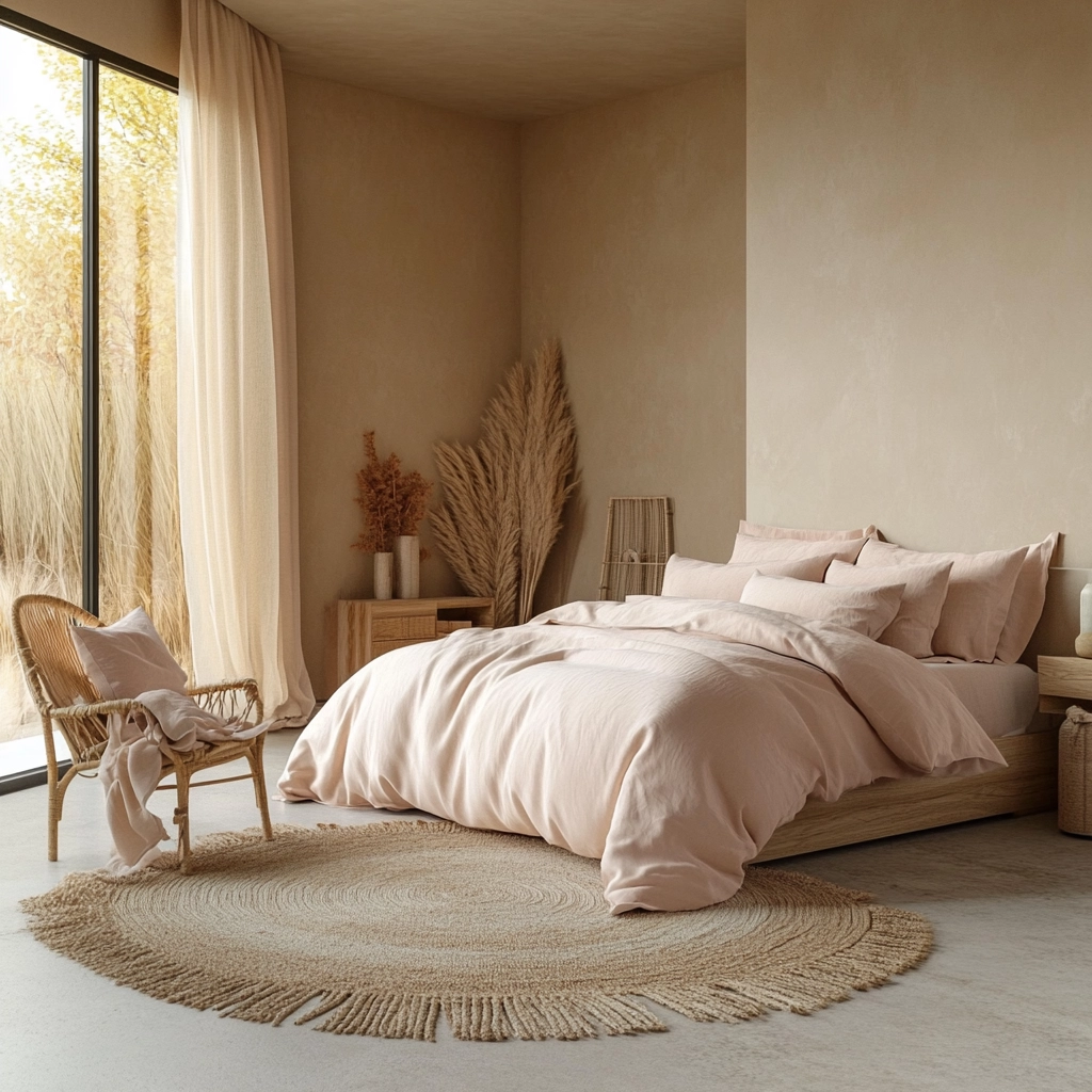 beige and pink bedroom 4
