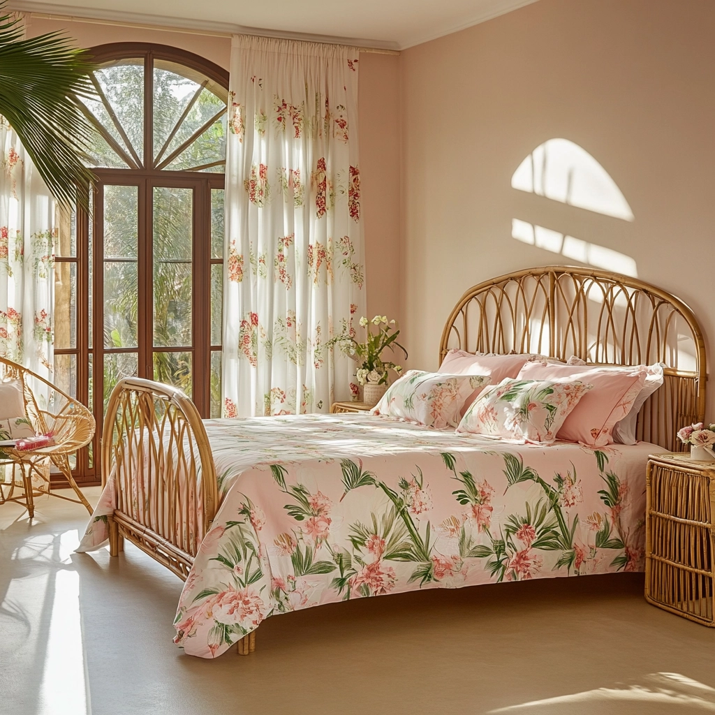 beige and pink bedroom 42