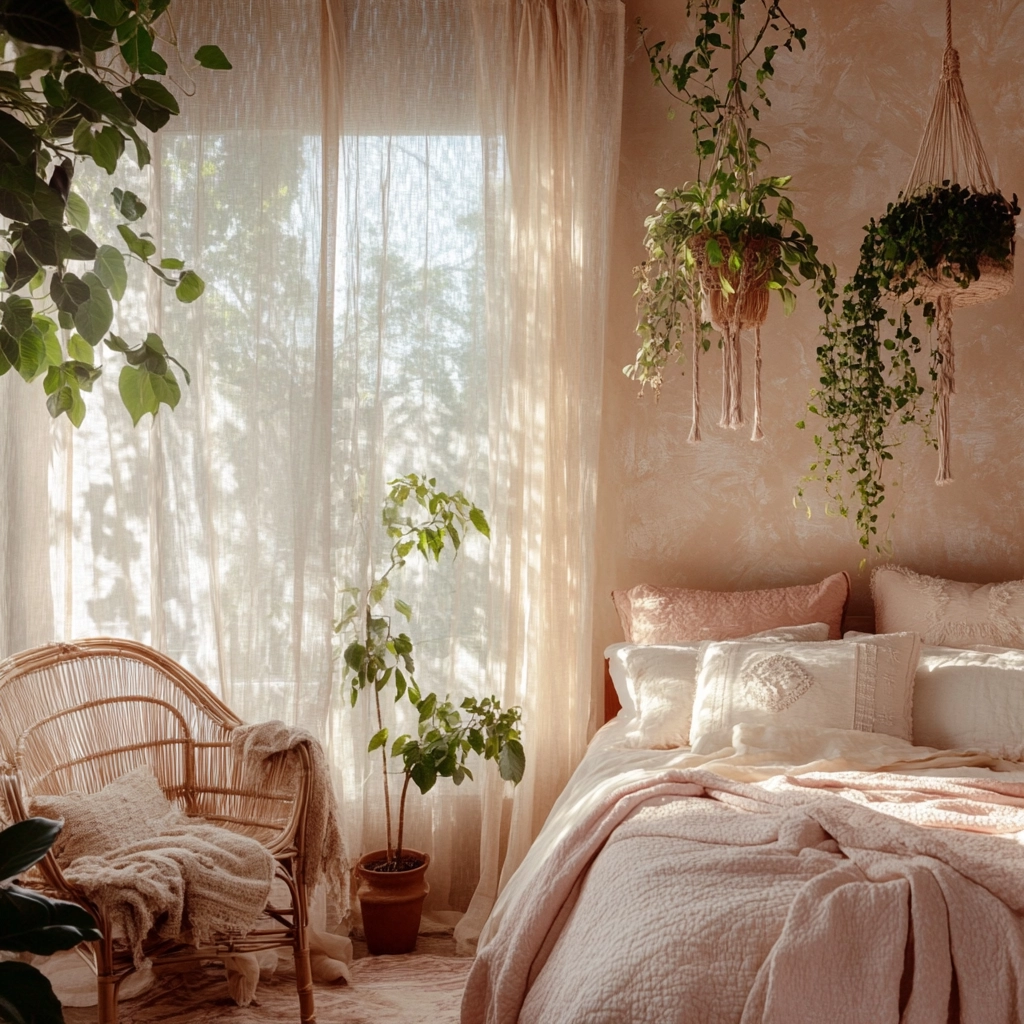 beige and pink bedroom 6
