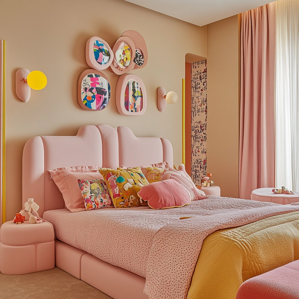 beige and pink bedroom 65