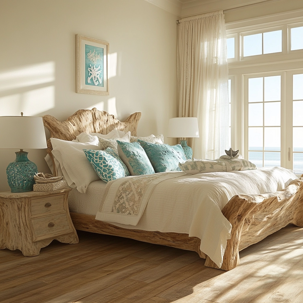 beige and turquoise bedroom 20