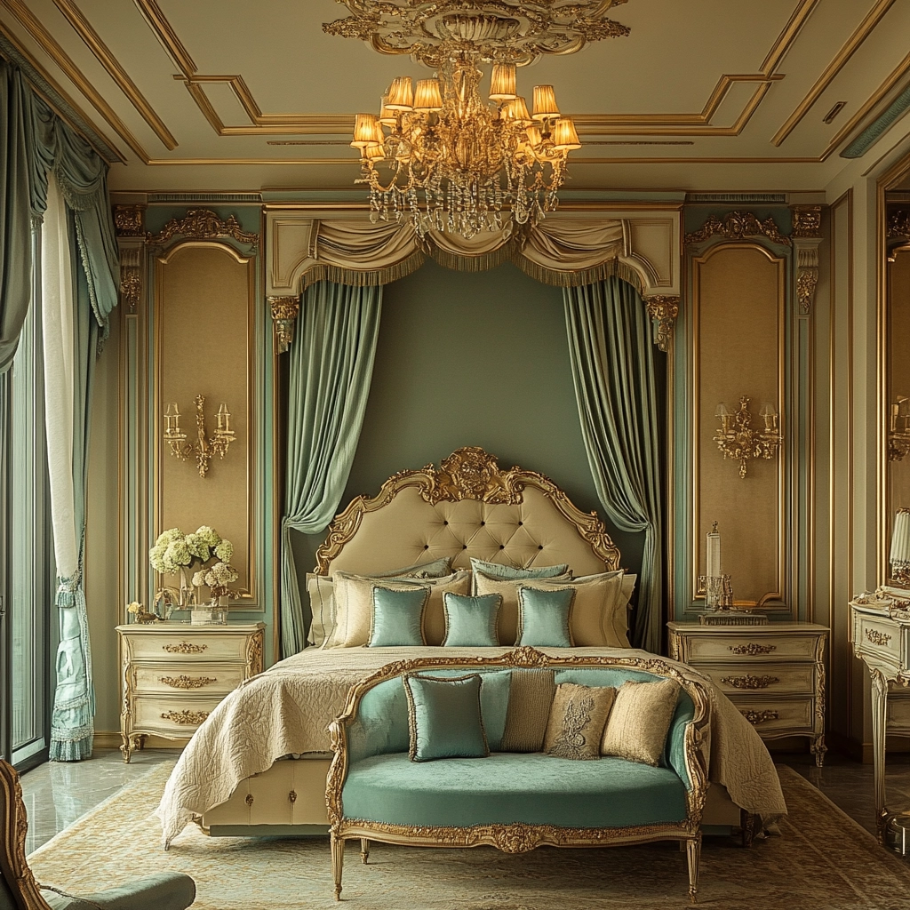 beige and turquoise bedroom 21