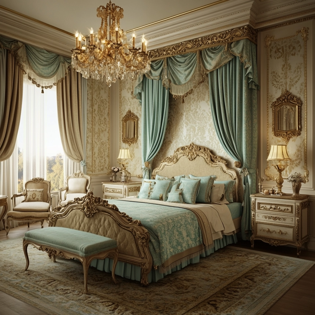 beige and turquoise bedroom 22