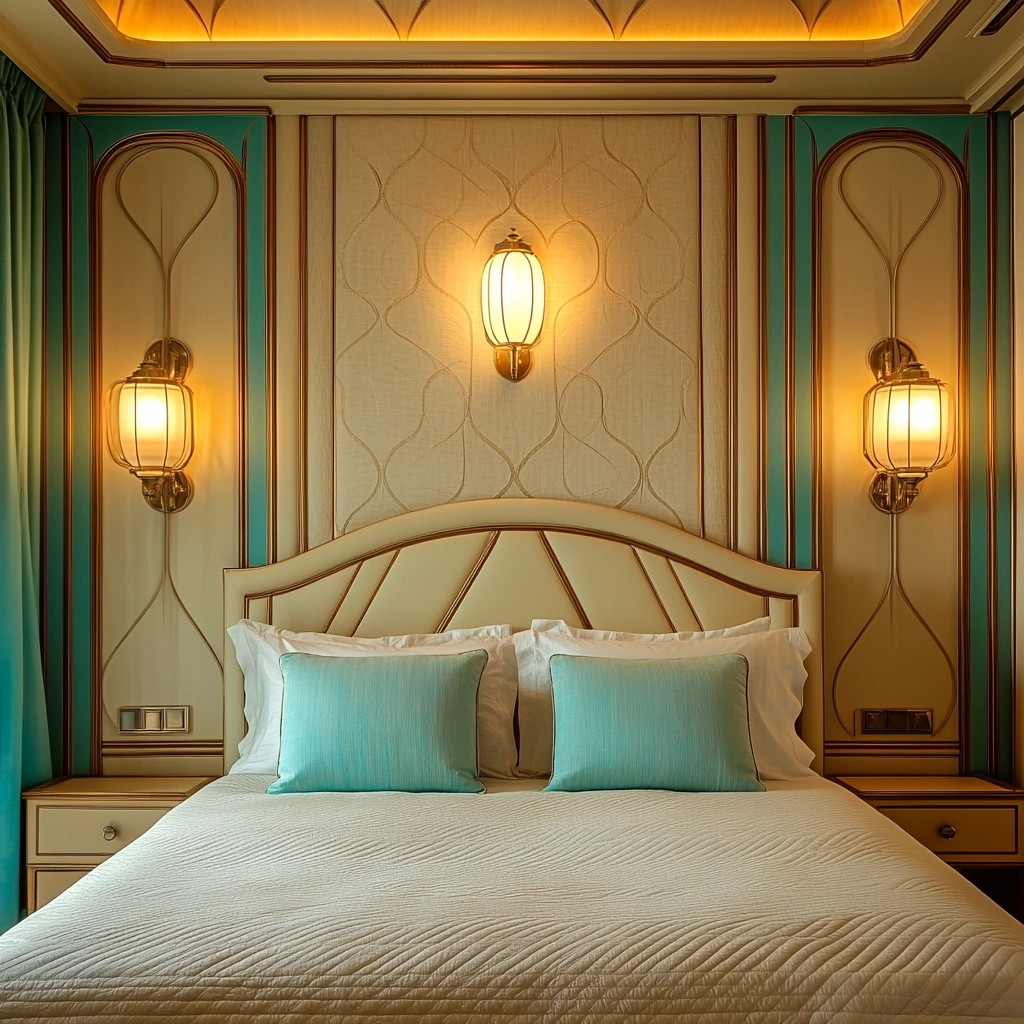 beige and turquoise bedroom 35