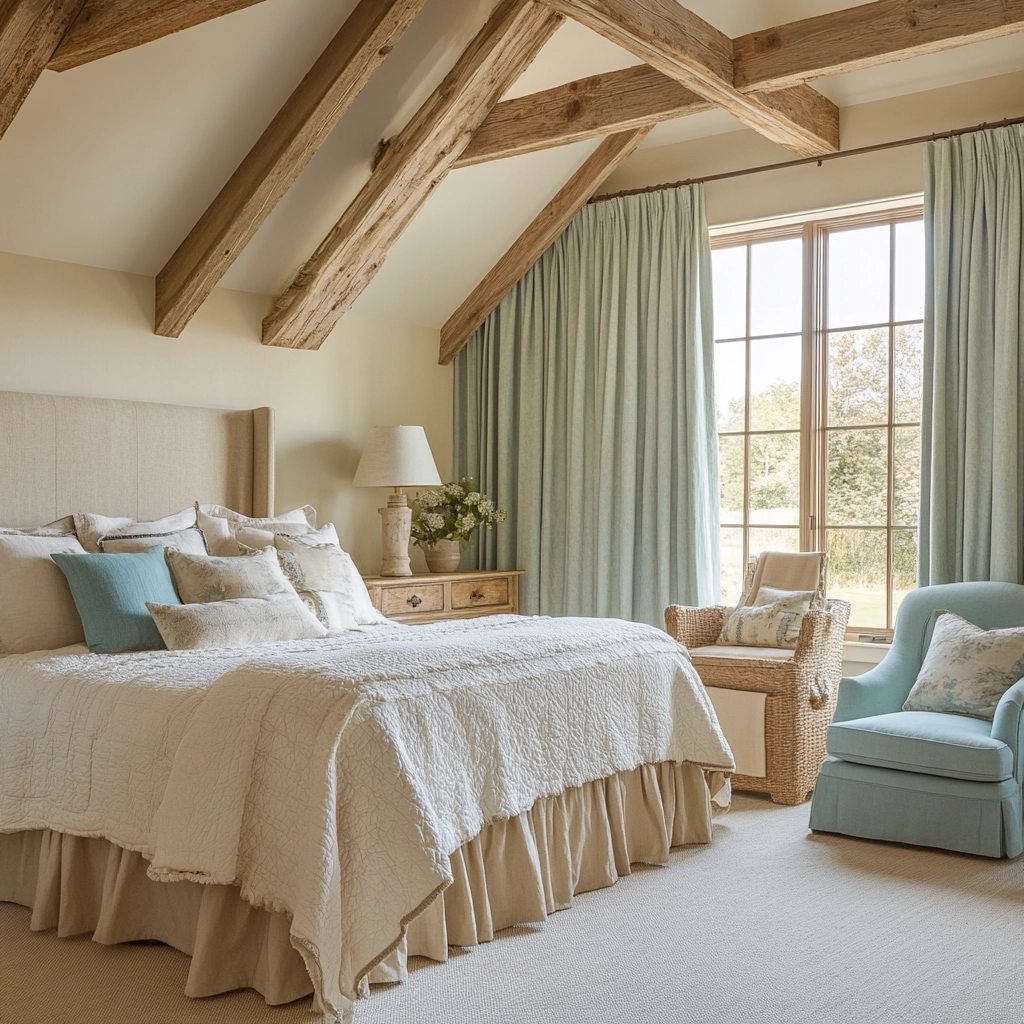 beige and turquoise bedroom 41