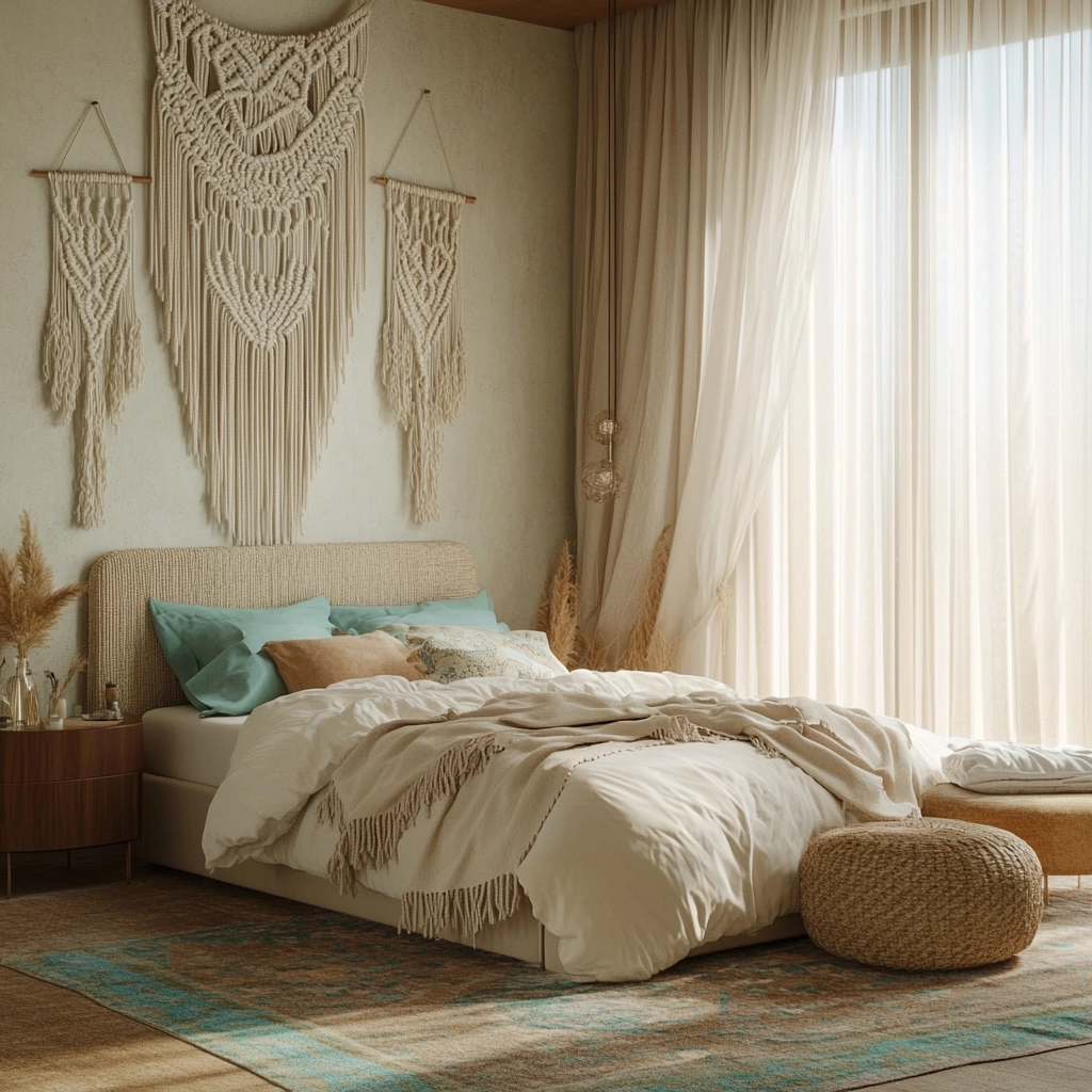 beige and turquoise bedroom 5
