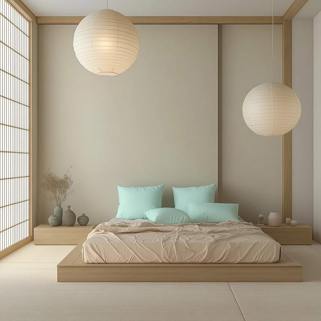 beige and turquoise bedroom 50