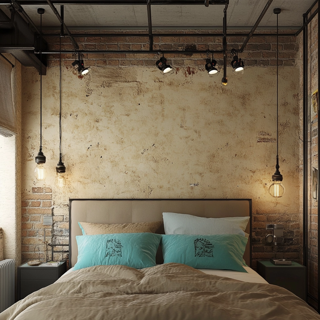 beige and turquoise bedroom 53