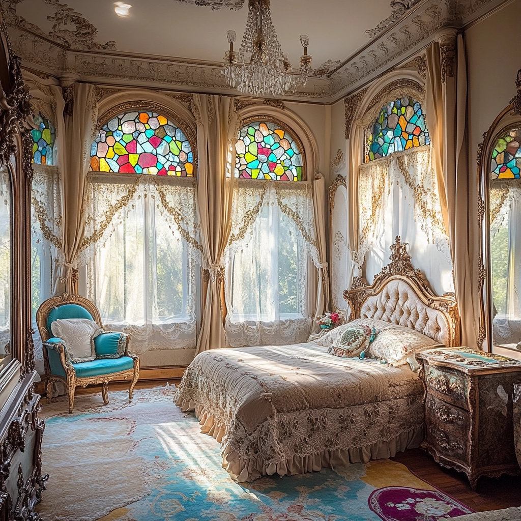 beige and turquoise bedroom 74