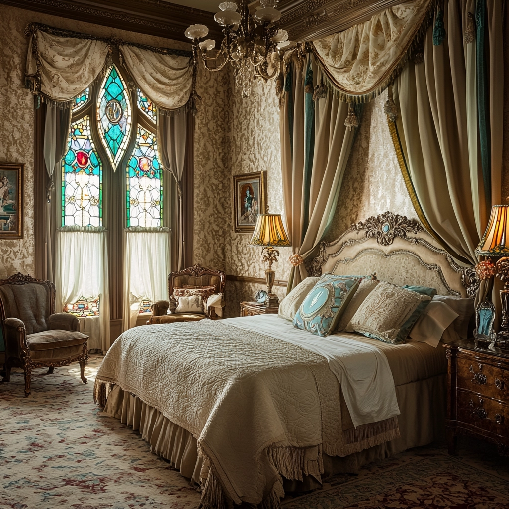beige and turquoise bedroom 76