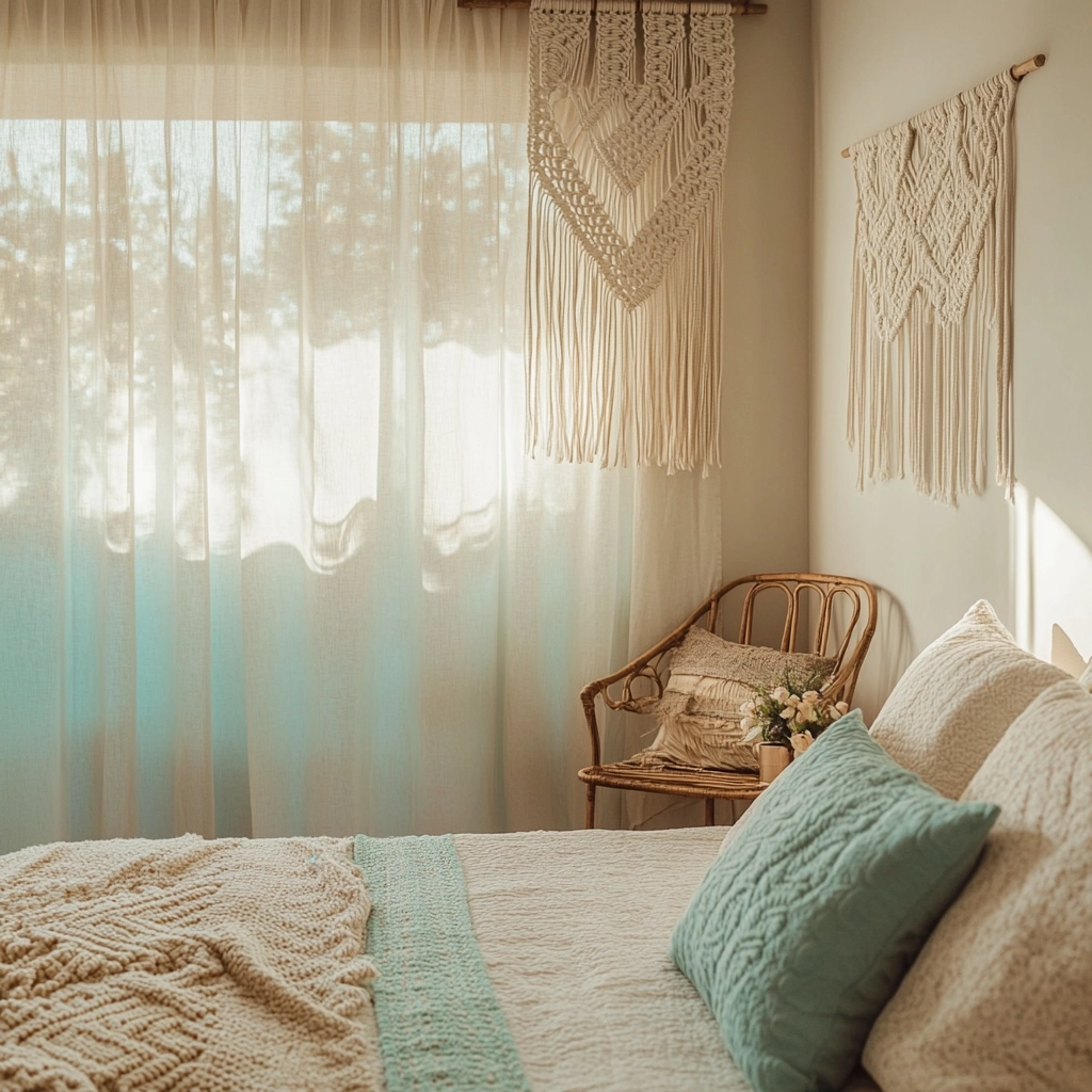 beige and turquoise bedroom 8