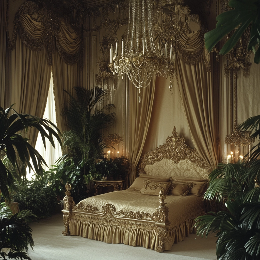 beige bedroom with plants 36