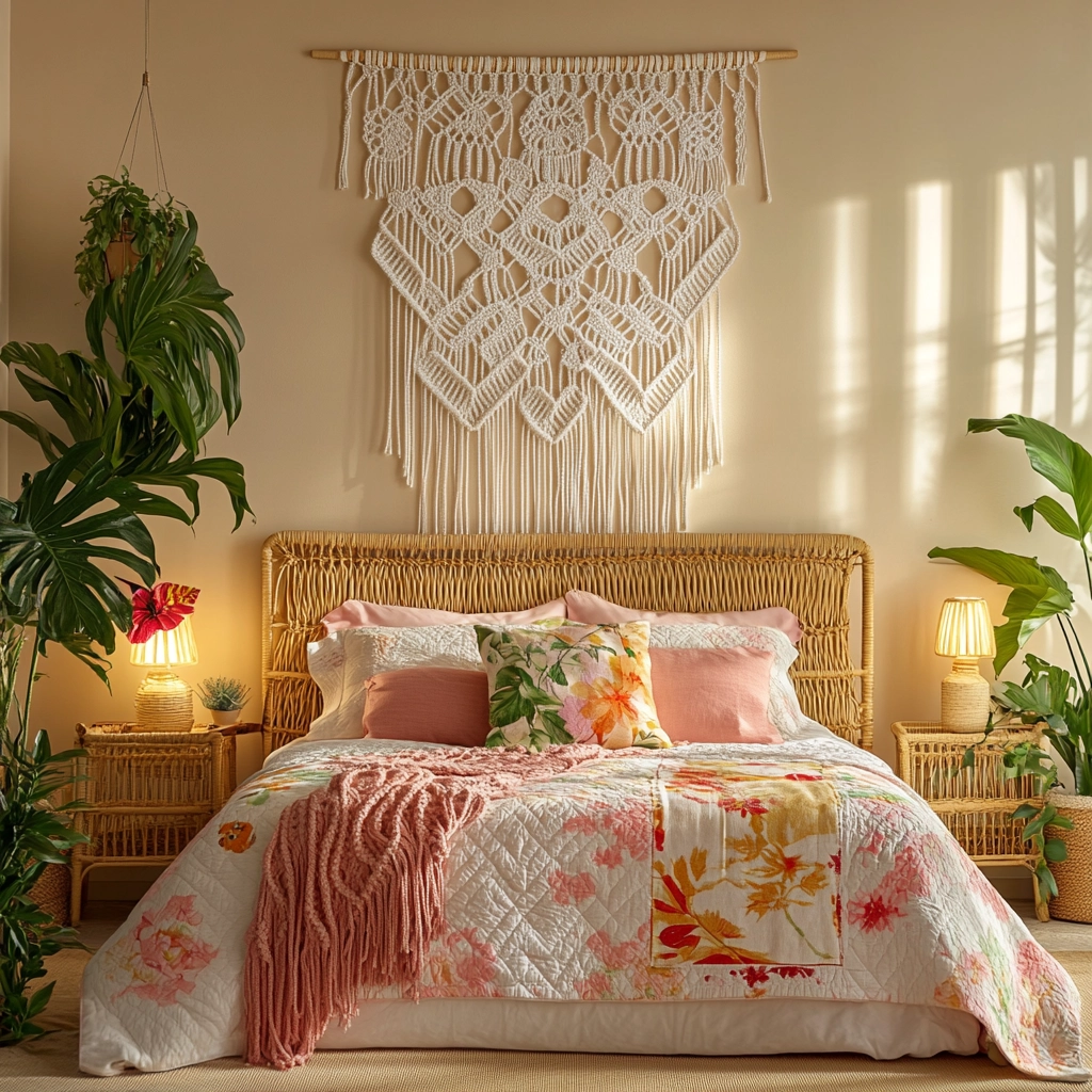 beige bedroom with plants 5