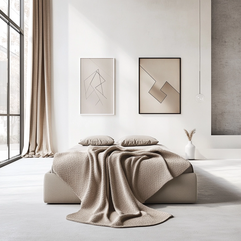 beige blanket bedroom 15