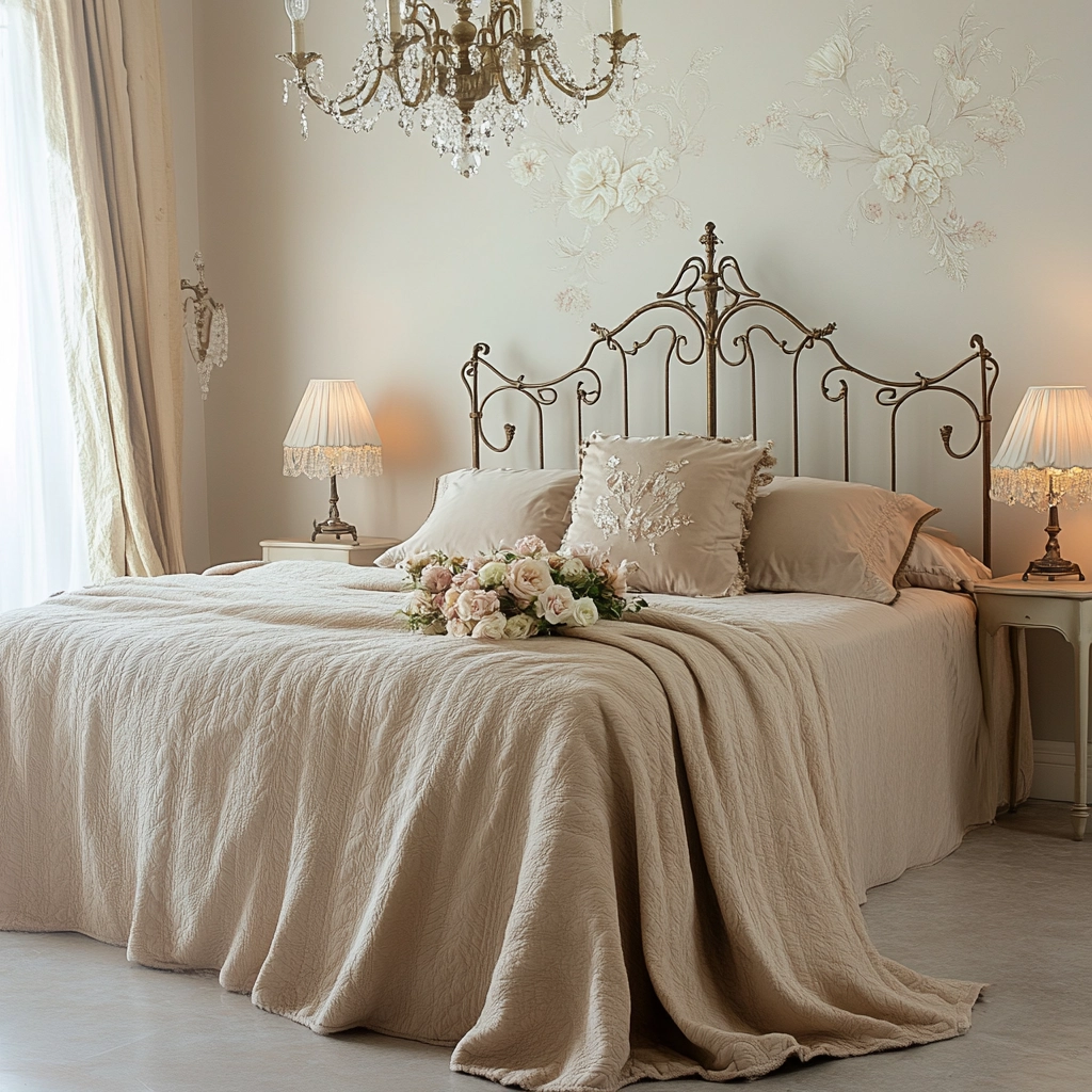 beige blanket bedroom 17