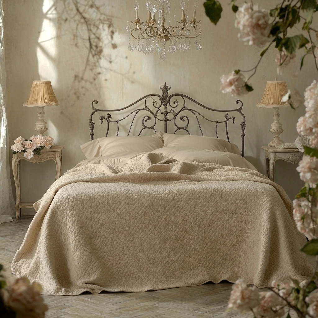 beige blanket bedroom 18
