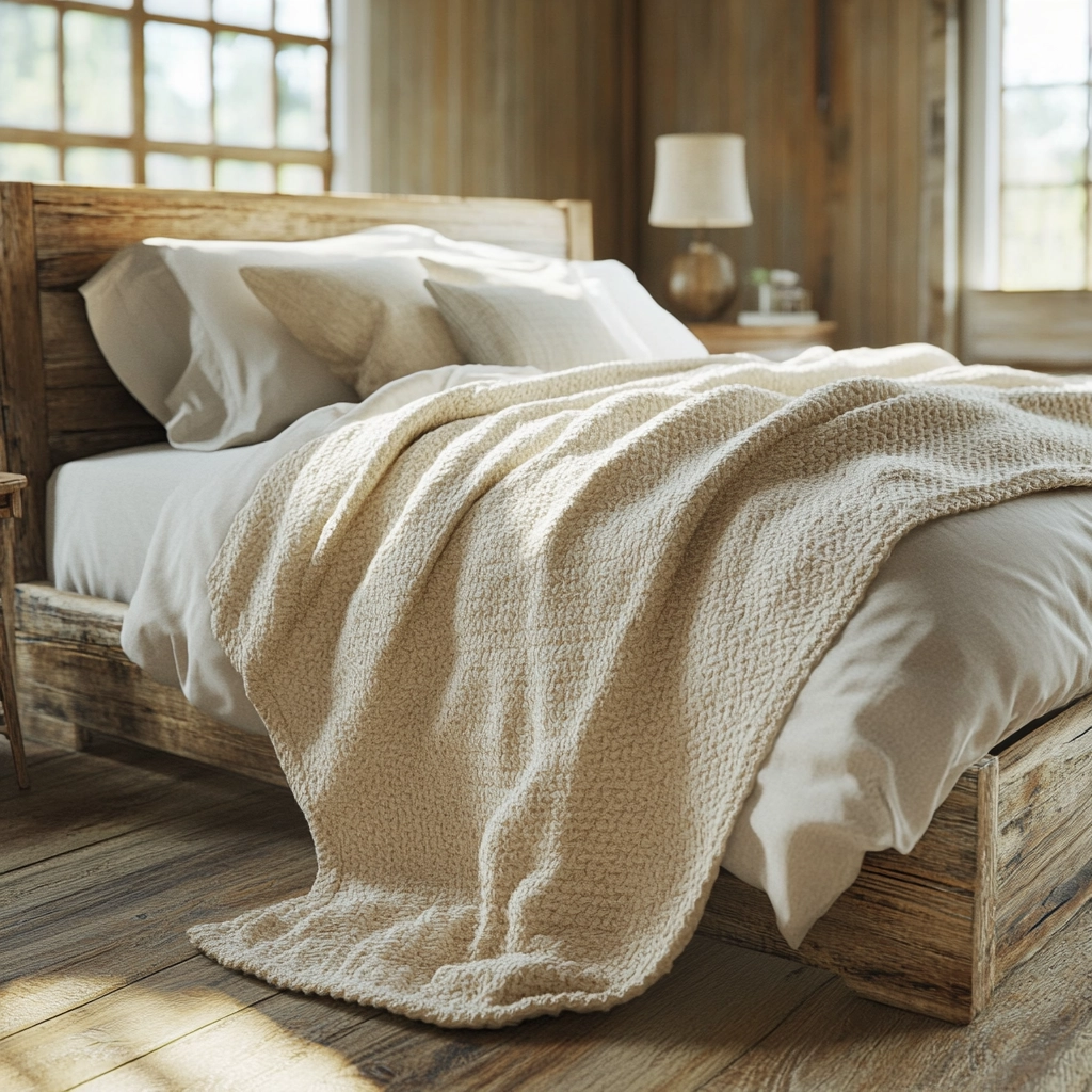 beige blanket bedroom 21