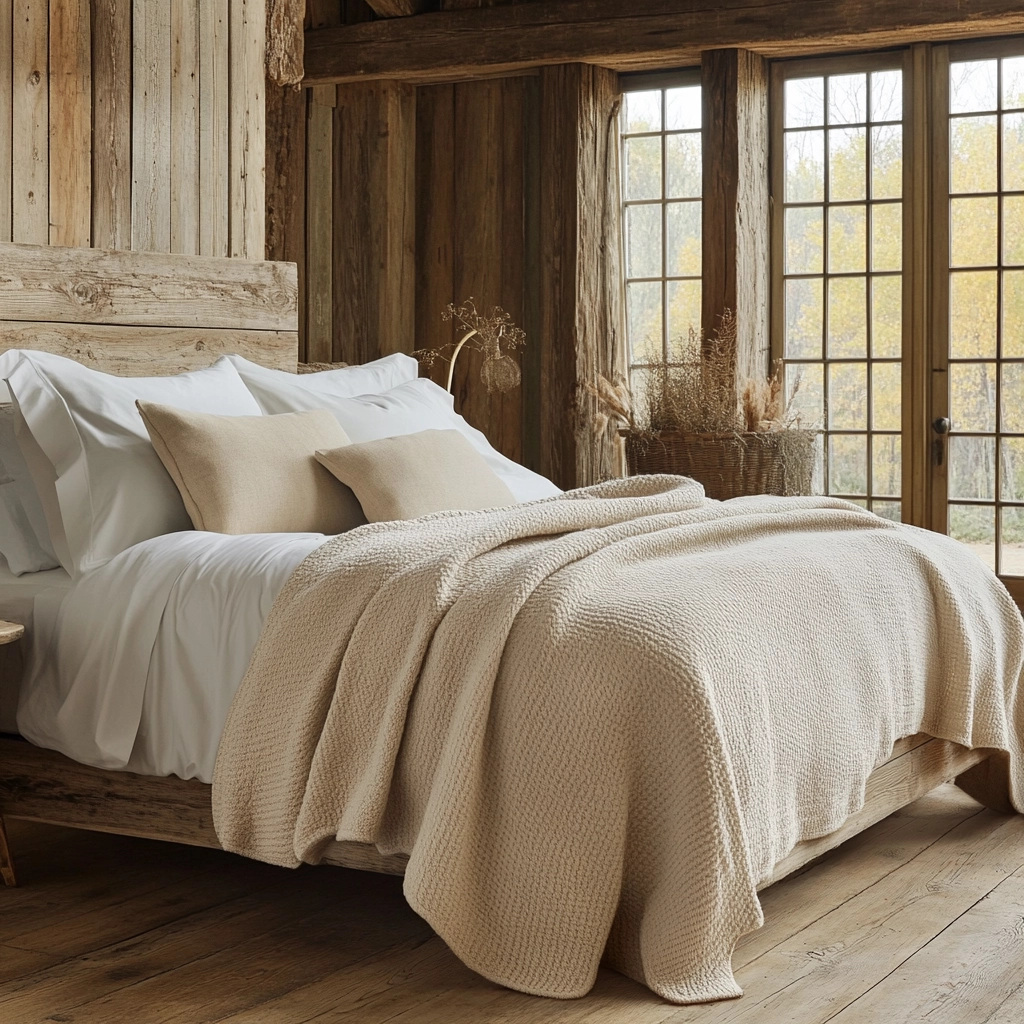 beige blanket bedroom 22