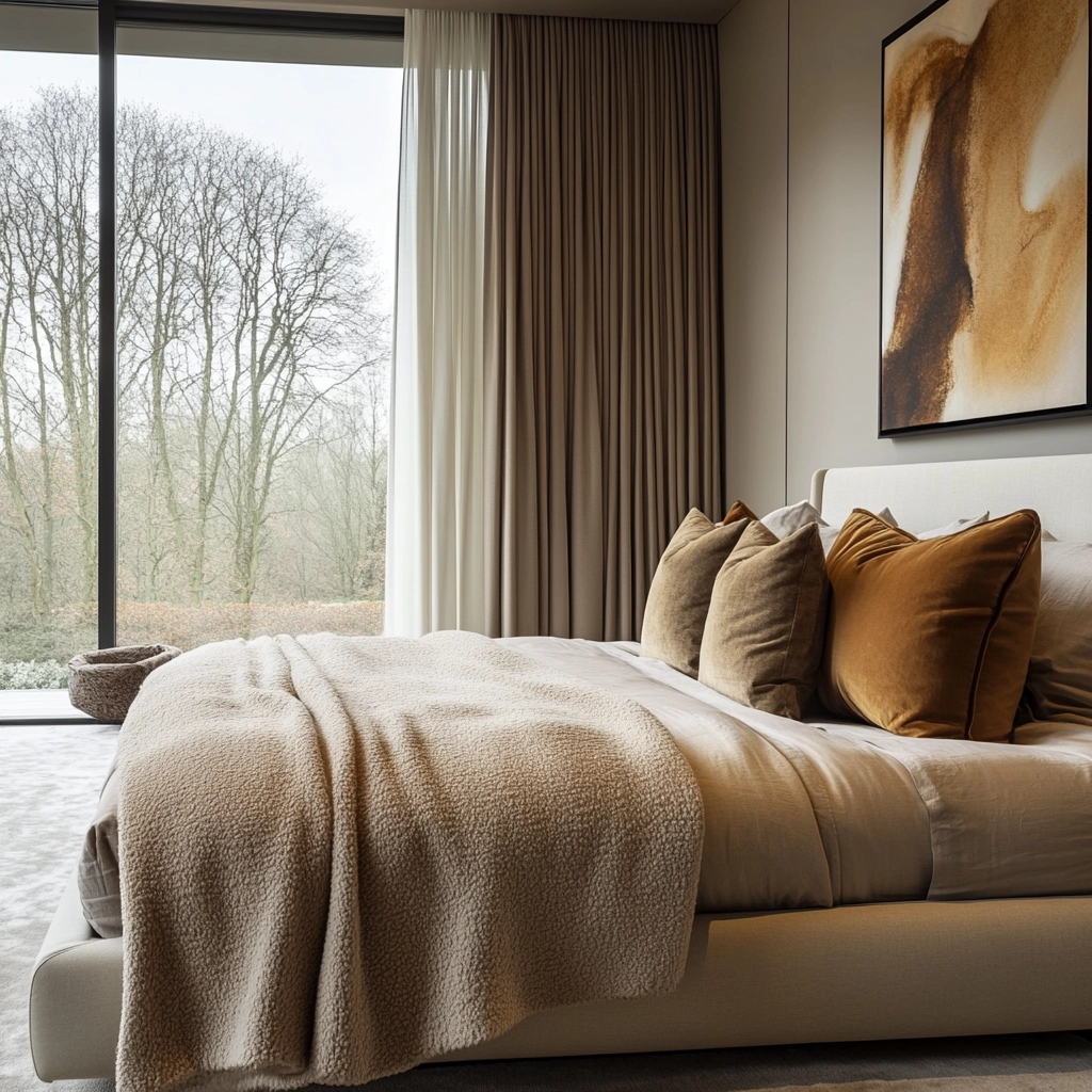 beige blanket bedroom 27