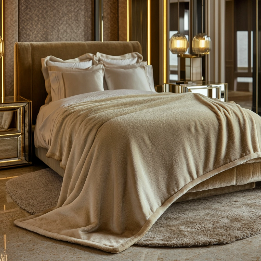 beige blanket bedroom 32