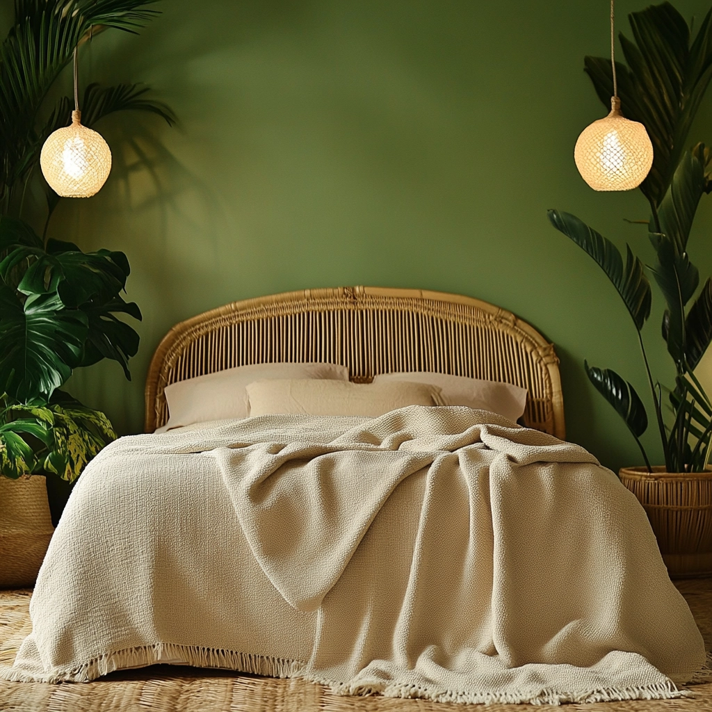 beige blanket bedroom 37