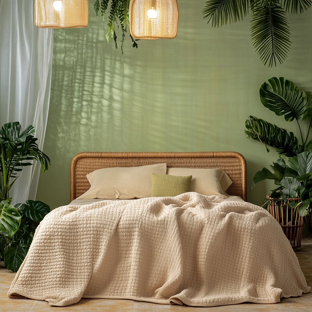 beige blanket bedroom 38