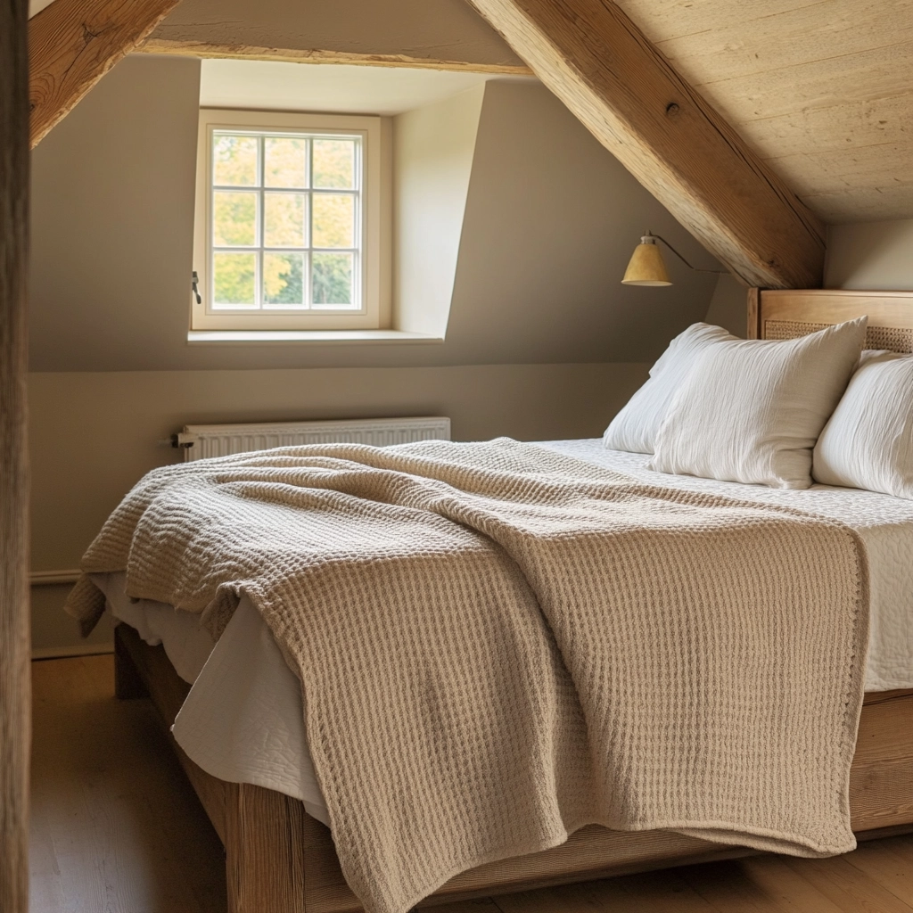 beige blanket bedroom 52