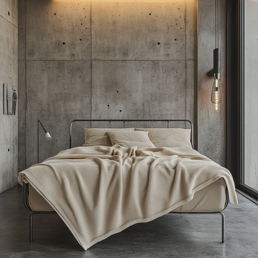 beige blanket bedroom 53