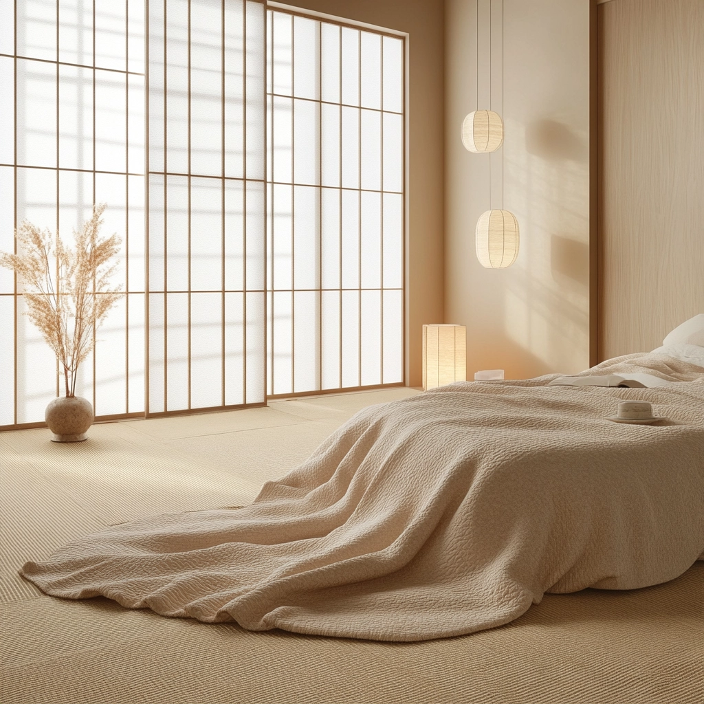 beige blanket bedroom 58