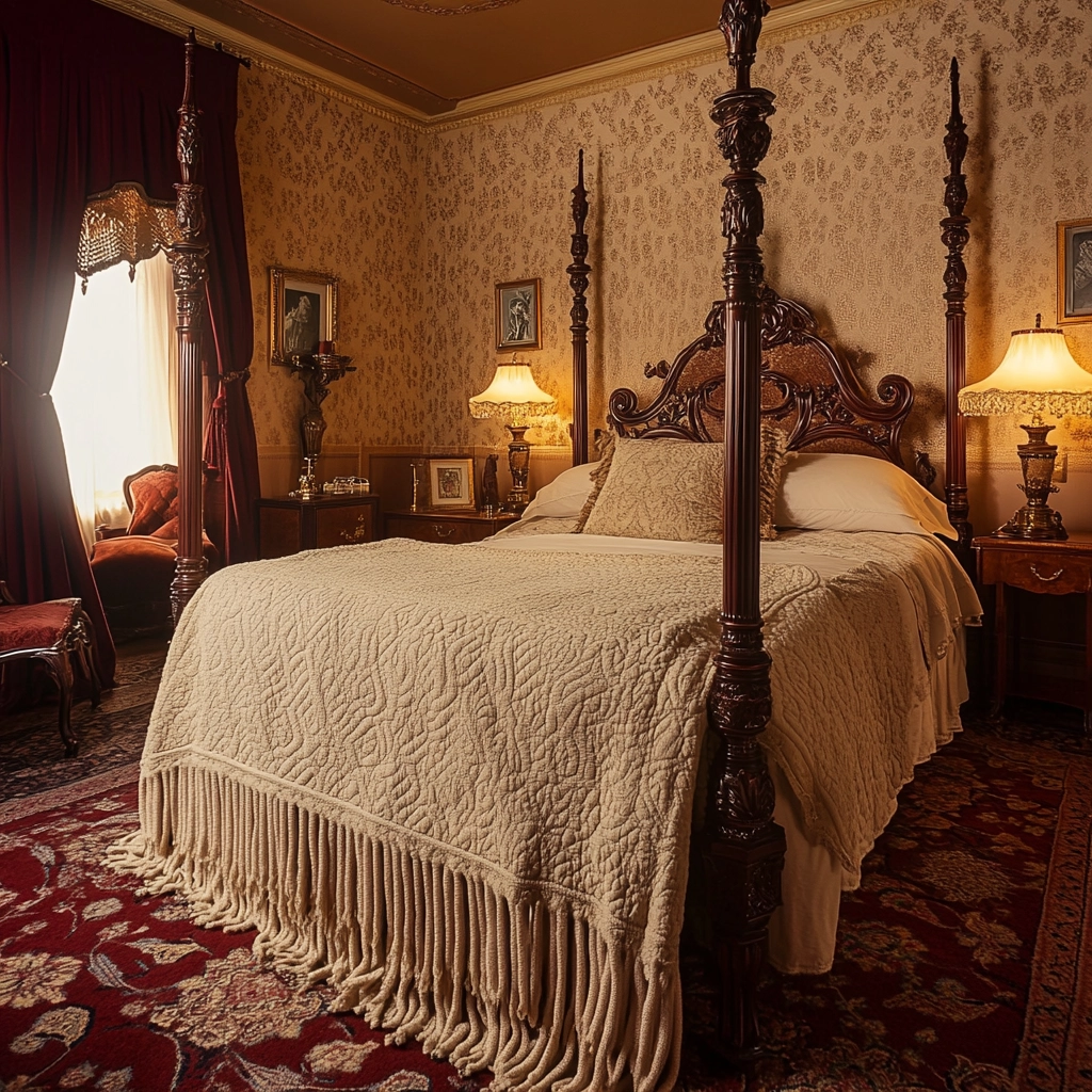 beige blanket bedroom 68