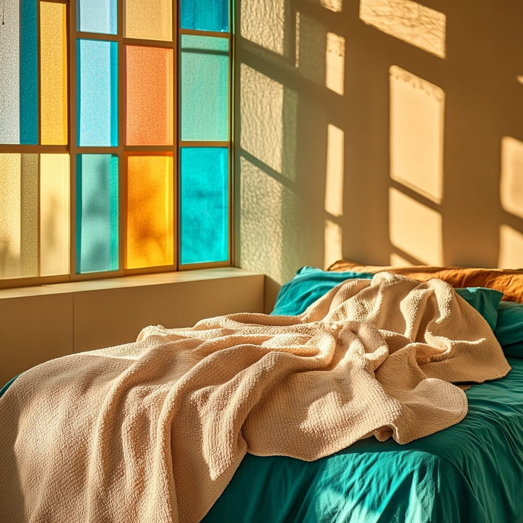 beige blanket bedroom 79