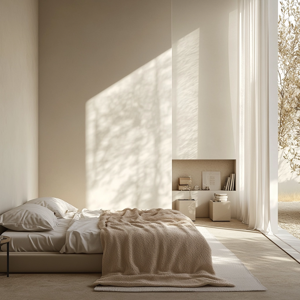 beige blanket bedroom 8